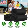 4 Rolls Black Garbage Bags 5.3 Gallons Unscented Disposable Trash Bags Portable Leak Resistant Trash Can Liners for Bathroom Office Kitchen Bedroom Ca