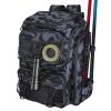 42L/11Gal Fishing Backpack Large Capacity Fishing Tackle Storage Bag with Rod Holders 16-Pocket Water-Resistant with Divider Adjustable Padded Straps