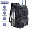 42L/11Gal Fishing Backpack Large Capacity Fishing Tackle Storage Bag with Rod Holders 16-Pocket Water-Resistant with Divider Adjustable Padded Straps