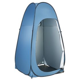 Pop up Shower Tent, Instant Portable Privacy Tent Changing Room with Shower Bag, Ground Stakes, Ropes, Carry Bag, 190T Polyester with Silver Coating,