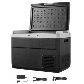 12 Volt Car Refrigerator, 52.8QT/50L Car Fridge, Portable Electric Cooler with -4-68Fahrenheit Adjustable Temperature, 12/24V DC and 100- 240V AC Com
