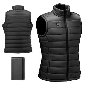 Heated Vest, Men Electric Heating Vest with 16000 mAh Battery Pack, 8 Heating Zones Lightweight Rechargeable Winter-Vest with 3 Levels, for Outdoor H