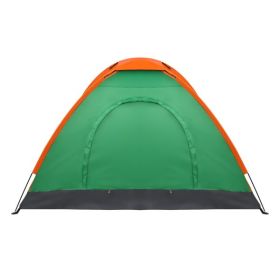 2-Person Waterproof Camping Dome Tent for Outdoor Hiking Survival Orange & Green