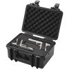 Hard Pistol Cases with Pre-cut PU Foam, Waterproof & Dustproof Hard Gun Case for 2 Pistol, 14.1Ãƒâ€”11.5Ãƒâ€”7.6 in Lockable Pistol Case, Black