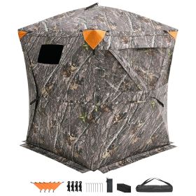 Hunting Blind, 270Ã‚Â° Ground Blind, 1-2 Person Pop Up Deer Blind for Hunting with Carrying Bag, Portable Resilient Hunting Tent, 3 Horizontal Windows