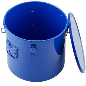Fryer Grease Bucket, 10 Gal Oil Disposal Caddy Carbon Steel Fryer Oil Bucket with Rust-Proof Coating, Oil Transport Container with Lid, Lock Clips, F