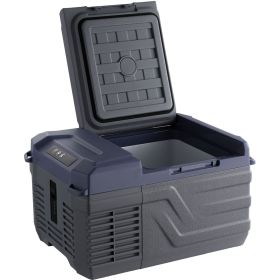 Car Refrigerator, 12 Volt Car Refrigerator Fridge, 9 L Single Zone Portable Freezer, -4-68 F Adjustable Range, 12/24V DC and 100-240V AC Compressor C