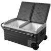 Portable Car Freezer, 100 Quart Portable Refrigerator Freezer, 95L Dual Storage Zone Camping Freezer, -4 - F 12 Volt Fridge Freezer, Car Freezer for