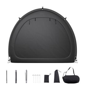 Bike Storage Tent, 4 to 5 Bikes, Outdoor Spacious Bike Storage Tent with Ventilated Window, Waterproof Fan-Shaped Bike Tent with High Strength Fiberg