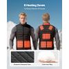 Heated Vest, Men Electric Heating Vest with 16000 mAh Battery Pack, 8 Heating Zones Lightweight Rechargeable Winter-Vest with 3 Levels, for Outdoor H