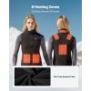 Heated Vest, Women Electric Heating Vest with 16000 mAh Battery Pack, 6 Heating Zones Lightweight Rechargeable Winter-Vest with 3 Levels, for Outdoor