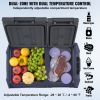 Car Refrigerator, 12 Volt Car Refrigerator Fridge, 32 L Dual Zone Portable Freezer, -4-68 F Adjustable Range, 12/24V DC and 100-240V AC Compressor Co