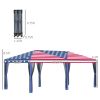 10' x 20' Pop-Up Canopy Tent Gazebo with American Flag Print and 6 Mesh Sidewalls, for Outdoor Events