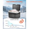 12 Volt Car Refrigerator, 52.8QT/50L Car Fridge, Portable Electric Cooler with -4-68Fahrenheit Adjustable Temperature, 12/24V DC and 100- 240V AC Com