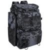 42L/11Gal Fishing Backpack Large Capacity Fishing Tackle Storage Bag with Rod Holders 16-Pocket Water-Resistant with Divider Adjustable Padded Straps