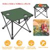 1Pc Foldable Camping Table Portable Picnic Table Lightweight Travel Desk with 2 Cup Holders Carrying Bag