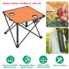 1Pc Foldable Camping Table Portable Picnic Table Lightweight Travel Desk with 2 Cup Holders Carrying Bag