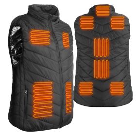 Heated Vest Electric USB Jacket Men Women Heating Coat Thermal Body Warmer Wear with 3 Temperature Levels (Option: 3XL)