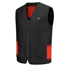 Heat Jacket Vest 3 Heating Gear Adjustable USB Heated Vest Warm Heat Coat Vest w/ 5 Heating Zones For Men Women Winter Outdoor Activity (Option: XL)