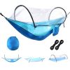 Camping Hammock with Mosquito Net 3-in-1 Portable Hammock Tent with BuiltIn Mosquito Net Dual-Way Zippers 440lbs Capacity Attached Storage Pocket for