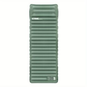 Camping Sleeping Pad; Inflatable Sleeping Mat With Pillows; Waterproof Lightweight Mattress; Folding Bed Cushion For Backpack Travel Hiking Camping W (Color: Light Green)