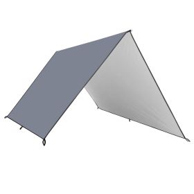 Waterproof Camping Tarp Kit Tent Canopy Rain Fly Awning Shelter for Outdoor Picnic Hammock Hiking Backpacking Travelling UV Protection 9.84*16.4f (Color: Gray, size: One size)