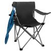 Foldable Beach Chair with Detachable Umbrella Armrest Adjustable Canopy Stool with Cup Holder Carry Bag for Camping Poolside Travel Picnic Lawn Chair